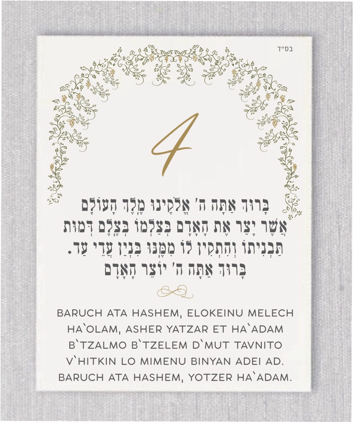 These cards are an absolute must-have for anyone planning a Jewish wedding ceremony. The Sheva Brachot, also known as the Seven Blessings, holds significant meaning and is at the heart of the Chuppah. Our cards beautifully capture the essence of these Lush Cactus Chuppah Leaves - Sheva Brachot / Seven Blessings Cards, making them ideal to give to friends and family members who will be reciting them under the Chuppah. With easy-to-read Hebrew and transliteration English, everyone can easily follow along and fully embrace the meaning behind each blessing.