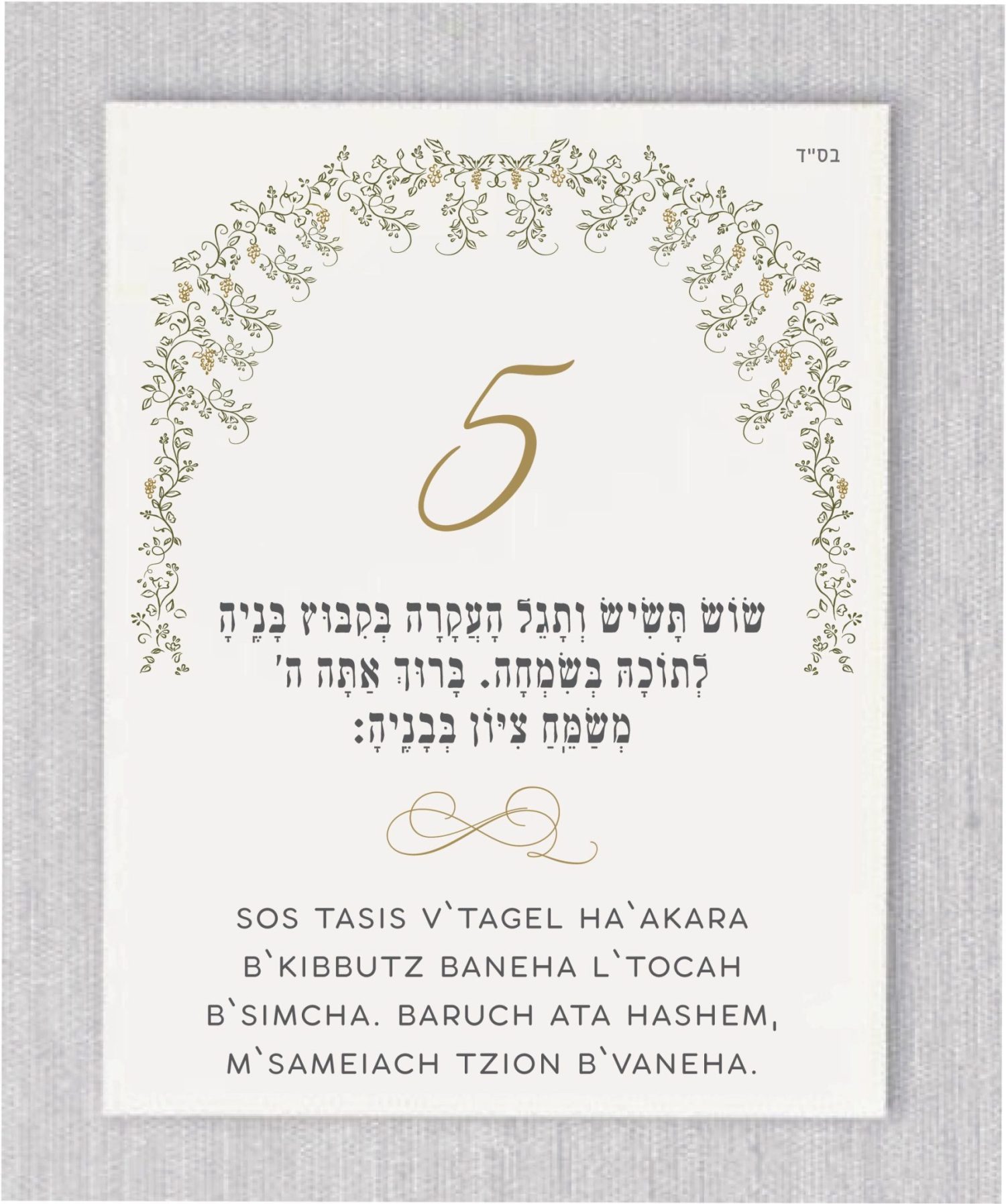 These cards are an absolute must-have for anyone planning a Jewish wedding ceremony. The Sheva Brachot, also known as the Seven Blessings, holds significant meaning and is at the heart of the Chuppah. Our cards beautifully capture the essence of these Lush Cactus Chuppah Leaves - Sheva Brachot / Seven Blessings Cards, making them ideal to give to friends and family members who will be reciting them under the Chuppah. With easy-to-read Hebrew and transliteration English, everyone can easily follow along and fully embrace the meaning behind each blessing.
