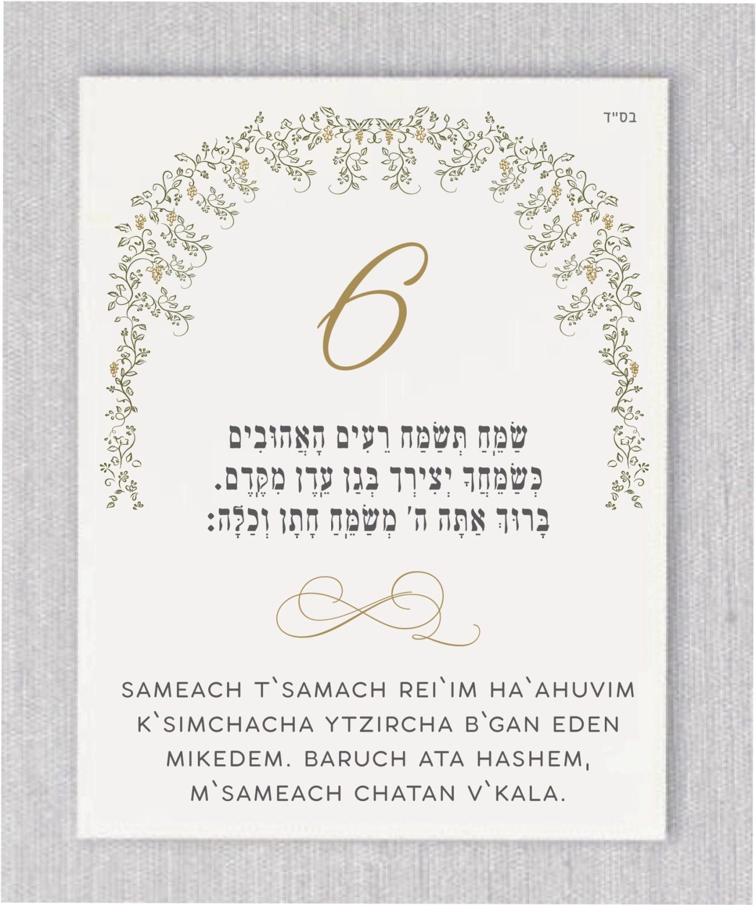 These cards are an absolute must-have for anyone planning a Jewish wedding ceremony. The Sheva Brachot, also known as the Seven Blessings, holds significant meaning and is at the heart of the Chuppah. Our cards beautifully capture the essence of these Lush Cactus Chuppah Leaves - Sheva Brachot / Seven Blessings Cards, making them ideal to give to friends and family members who will be reciting them under the Chuppah. With easy-to-read Hebrew and transliteration English, everyone can easily follow along and fully embrace the meaning behind each blessing.