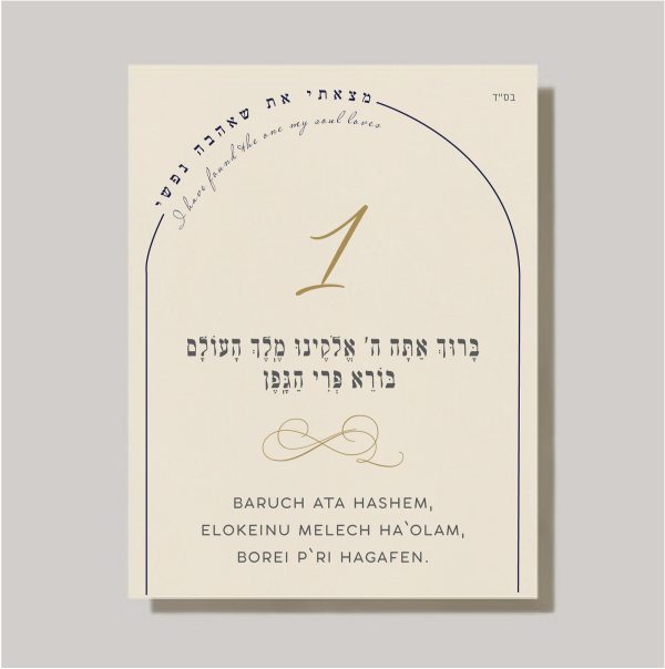 These cards are an absolute must-have for anyone planning a Jewish wedding ceremony. The Sheva Brachot, also known as the Seven Blessings, holds significant meaning and is at the heart of the Chuppah. Our cards beautifully capture the essence of these Wedding Wishes - Sheva Brachot / Seven Blessings Jewish Wedding blessing, making them ideal to give to friends and family members who will be reciting them under the Chuppah. With easy-to-read Hebrew and transliteration English, everyone can easily follow along and fully embrace the meaning behind each blessing.
