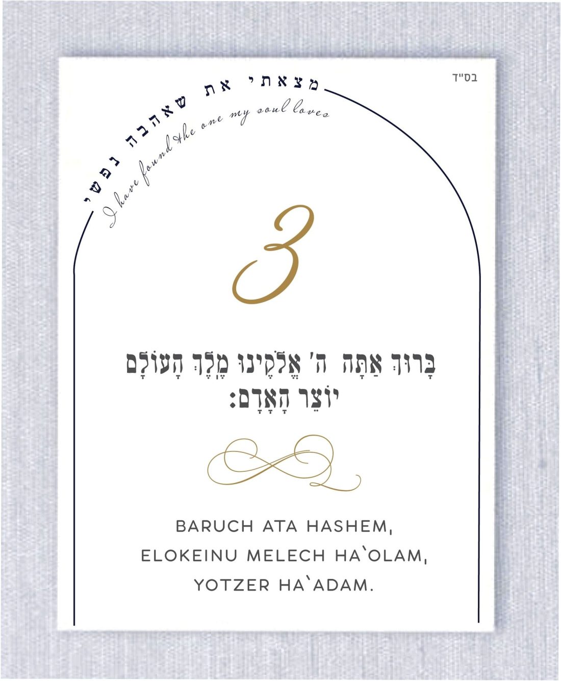 These cards are an absolute must-have for anyone planning a Jewish wedding ceremony. The Sheva Brachot, also known as the Seven Blessings, holds significant meaning and is at the heart of the Chuppah. Our cards beautifully capture the essence of these Wedding Wishes - Sheva Brachot / Seven Blessings Jewish Wedding blessing, making them ideal to give to friends and family members who will be reciting them under the Chuppah. With easy-to-read Hebrew and transliteration English, everyone can easily follow along and fully embrace the meaning behind each blessing.