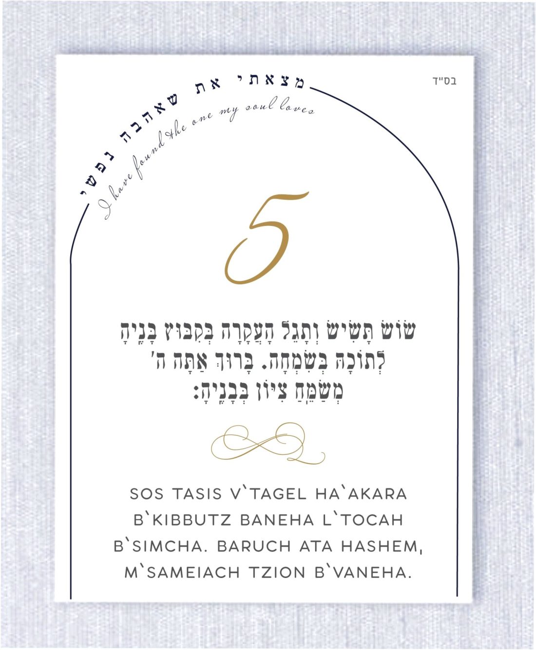 These cards are an absolute must-have for anyone planning a Jewish wedding ceremony. The Sheva Brachot, also known as the Seven Blessings, holds significant meaning and is at the heart of the Chuppah. Our cards beautifully capture the essence of these Wedding Wishes - Sheva Brachot / Seven Blessings Jewish Wedding blessing, making them ideal to give to friends and family members who will be reciting them under the Chuppah. With easy-to-read Hebrew and transliteration English, everyone can easily follow along and fully embrace the meaning behind each blessing.
