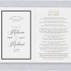 Black Tie Invited Birkat Hamazon Bencher Folder exquisite folder includes four pages dedicated to Birkat Hamazon and the Sheva Brachot, all beautifully presented in the Hebrew language, preserving the traditional and sacred essence of these blessings.