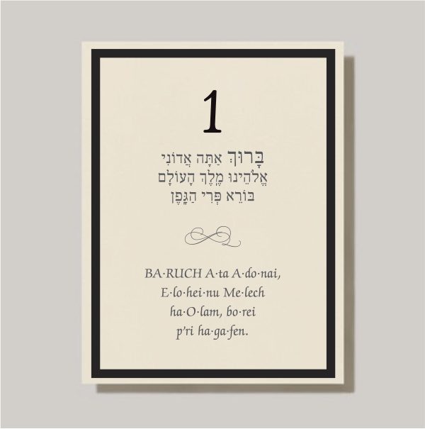 These cards are an absolute must-have for anyone planning a Jewish wedding ceremony. The Sheva Brachot, also known as the Seven Blessings, holds significant meaning and is at the heart of the Chuppah. Our cards beautifully capture the essence of these Modern Greenery Chuppah - Sheva Brachot / Seven Blessings Cards, making them ideal to give to friends and family members who will be reciting them under the Chuppah. With easy-to-read Hebrew and transliteration English, everyone can easily follow along and fully embrace the meaning behind each blessing.