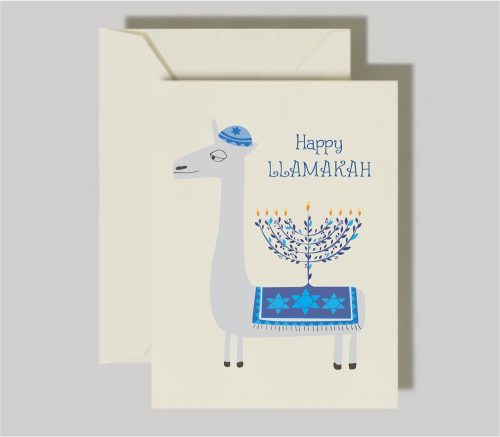 Celebrate the Hanukkah with our 3 Hanukkah Greeting Cards Llamka Hanukkah cards, Immerse yourself in the joyful spirit of Chanukkah with our enchanting Chanukkah greeting cards that come in a pack of 3 hanukkah greeting cards. Crafted with care, this unique card showcases meticulously hand-drawn menorah, radiating in vibrant shades.