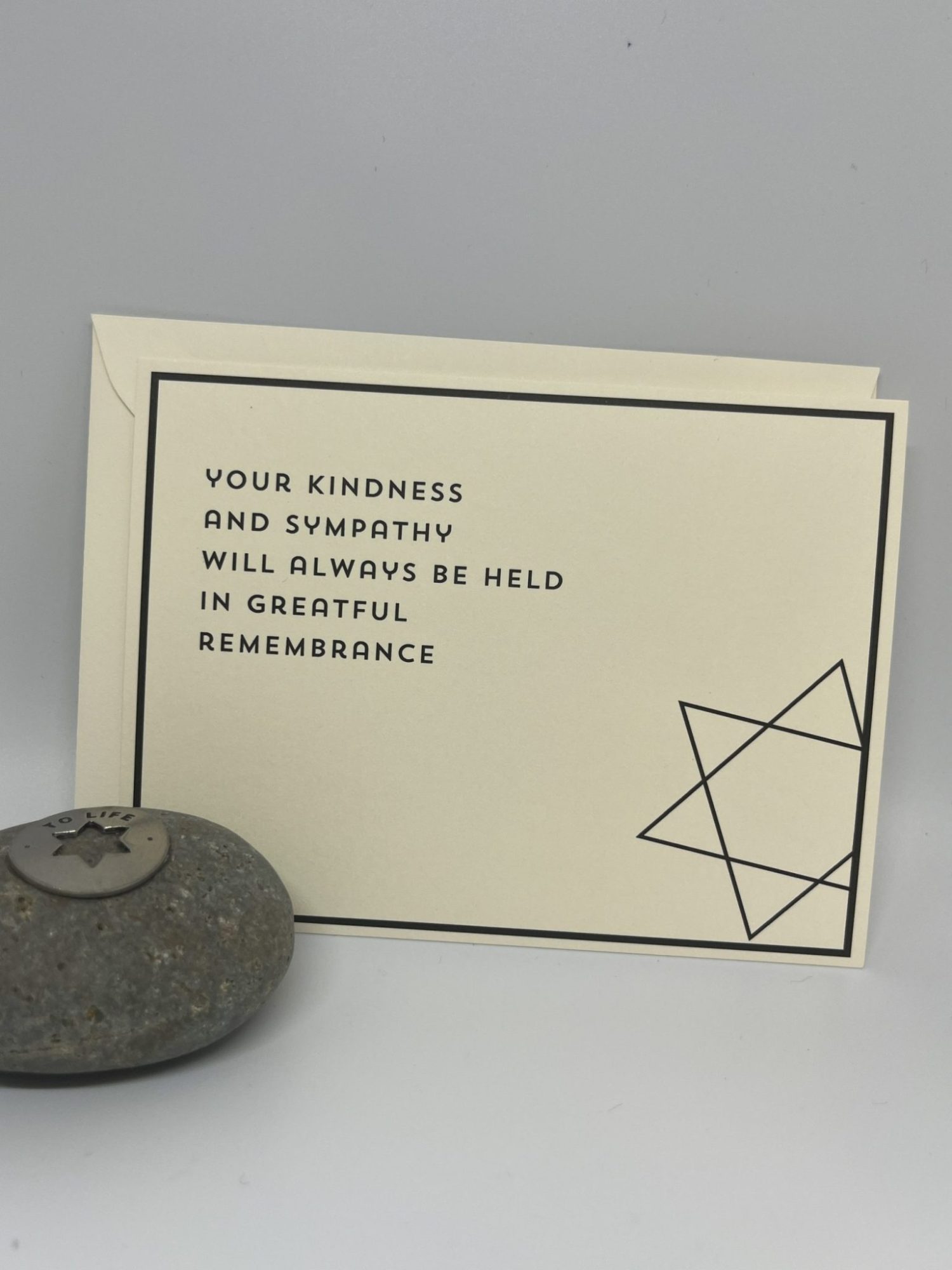 This gorgeous Modern Star of David Sympathy Jewish card and envelopes are also known as Modern Star of David condolence thank you cards with envelopes offer condolence cards with envelopes a ray of light to those who need a bit of support during a very difficult time.