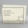 This gorgeous Modern Star of David Sympathy Jewish card and envelopes are also known as Modern Star of David condolence thank you cards with envelopes offer condolence cards with envelopes a ray of light to those who need a bit of support during a very difficult time.