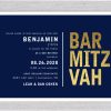 A striking and elegant paperless Bar Mitzvah invitation designed to make an impression. The words 