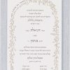 Introducing a distinctive Hebrew wedding invitation featuring the timeless phrase, “I found the one my soul loves,” beautifully presented in both Hebrew and English. The design incorporates elegant Chuppah roses, symbolizing the sacred spirit of the Chuppah ceremony. Perfect for modern couples, this invitation seamlessly blends tradition with contemporary design. The graceful script highlights the essential wedding details with a refined yet practical elegance.