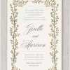 Elegant Branches Wedding Invitations are a beloved favorite in our collection, now reimagined as the 'Golden Branches Wedding Invitations.' Perfect for an elegant and contemporary celebration, this design features a delicate floral border that exudes timeless sophistication and subtle charm.