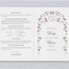 This enchanting Hora Under the Chuppah Birkat Hamazon Bencher Folder is elegantly framed by the vibrant symbolism of colorful watercolor florals. Surrounding the chuppah, the lush leaves and delicate blooms are thoughtfully illustrated, creating a stunning visual representation of nature’s beauty. At the top of the folder, the timeless phrase, “I found the one my soul loves,” is elegantly presented in both Hebrew and English, seamlessly integrated into the shape of wedding rings. The design is further enhanced by the Chuppah, adorned with delicate watercolor flowers, symbolizing the sacred spirit of the Chuppah ceremony.