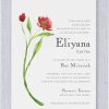 Introducing a contemporary watercolor floral arch Bat Mitzvah invitation, where the watercolor flowers symbolize the 'Garden of Mitzvot' for the Bat Mitzvah girl. The floral design arches gracefully on the left side of the card, while all the event details are elegantly arranged on the right side in a modern, chic style, making it the perfect stylish invitation for the occasion.