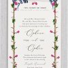 This Painted Chuppah Jewish Wedding Invitation blends nature's beauty with modern elegance, making it the perfect choice for a memorable celebration. The design features watercolor flowers surrounding the Chuppah's branches and lush green leaves, creating a harmonious and captivating look. At the heart of this exquisite invitation is the beloved Hebrew verse, 