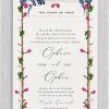 This Painted Chuppah Jewish Wedding Invitation blends nature's beauty with modern elegance, making it the perfect choice for a memorable celebration. The design features watercolor flowers surrounding the Chuppah's branches and lush green leaves, creating a harmonious and captivating look. At the heart of this exquisite invitation is the beloved Hebrew verse, 