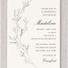 Our Wispy Flower Funeral Invitations offer a timeless and heartfelt way to honor a loved one’s memory. Featuring an elegant, delicate floral design flowing along one side of the card, the layout gracefully curves around the text. Each invitation prominently displays the name of the deceased alongside clear, customizable service details. A beautiful and thoughtful choice for announcing a funeral, memorial, or celebration of life.