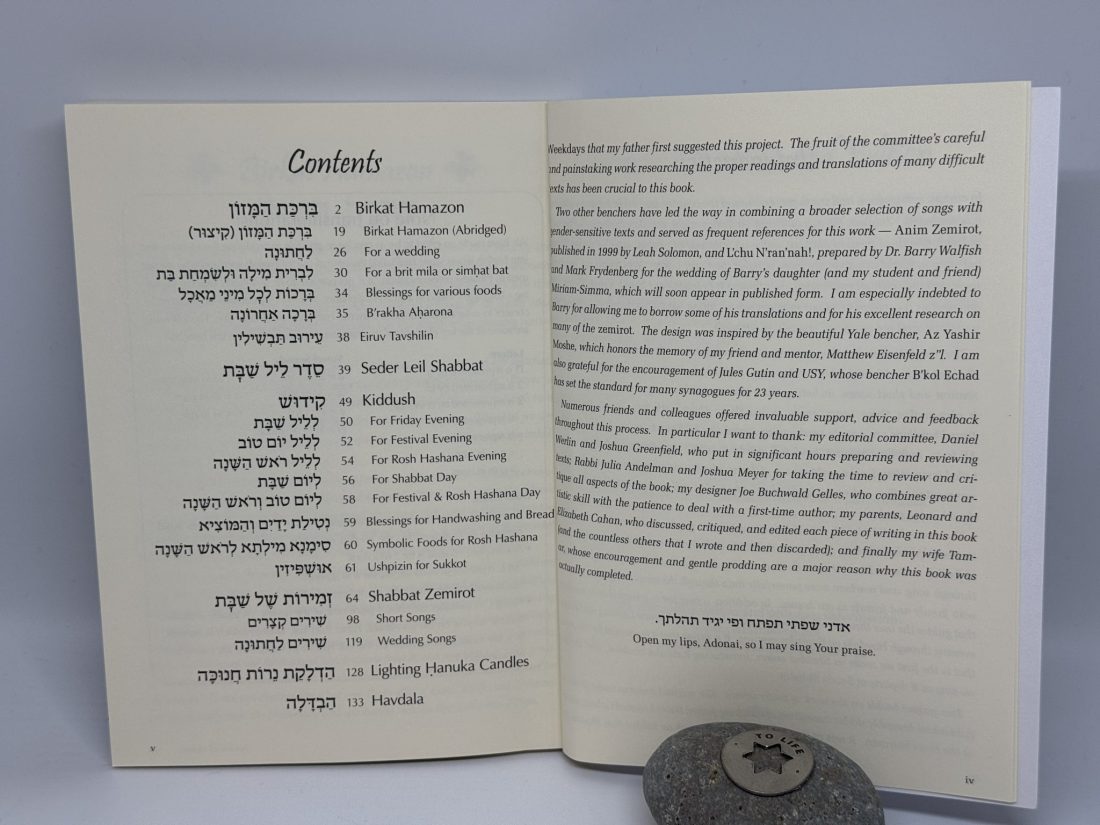 Unique Hebrew Calligraphy Yedid Nefesh Bencher - Image 4