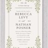 This stunning invitation features a timeless design, adorned with delicate line-drawn florals inspired by wildflowers in soft cactus shades. The design is both modern and graceful, with a perfect balance of nature’s beauty and contemporary style. At the top, the couple’s monogram is elegantly featured in a fresh, modern font, setting a sophisticated tone. Below, the meaningful verse 