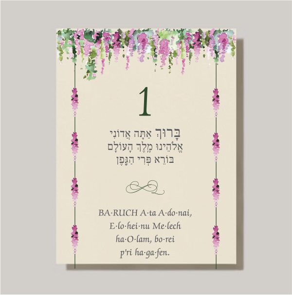 Make the Chuppah Moment Truly Special with Our Sheva Brachot (Seven Blessings) Cards Planning a Jewish wedding? Our beautifully designed Sheva Brachot (Seven Blessings) cards are a must-have for anyone participating in this meaningful tradition. These blessings are a central part of the Chuppah ceremony, and our cards help bring them to life with elegance and clarity. Featuring easy-to-read Hebrew and English transliteration, the cards make it simple for anyone—whether fluent or not—to recite or follow along with confidence. No more juggling a bulky siddur during the ceremony!