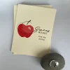 Immerse yourself in the joyful spirit of Rosh Hashanah with our enchanting Sweet Wishes with Apple Jewish New Year Holiday Card. Crafted with care, this unique card showcases meticulously hand-drawn apple, radiating in vibrant shades of red apple.