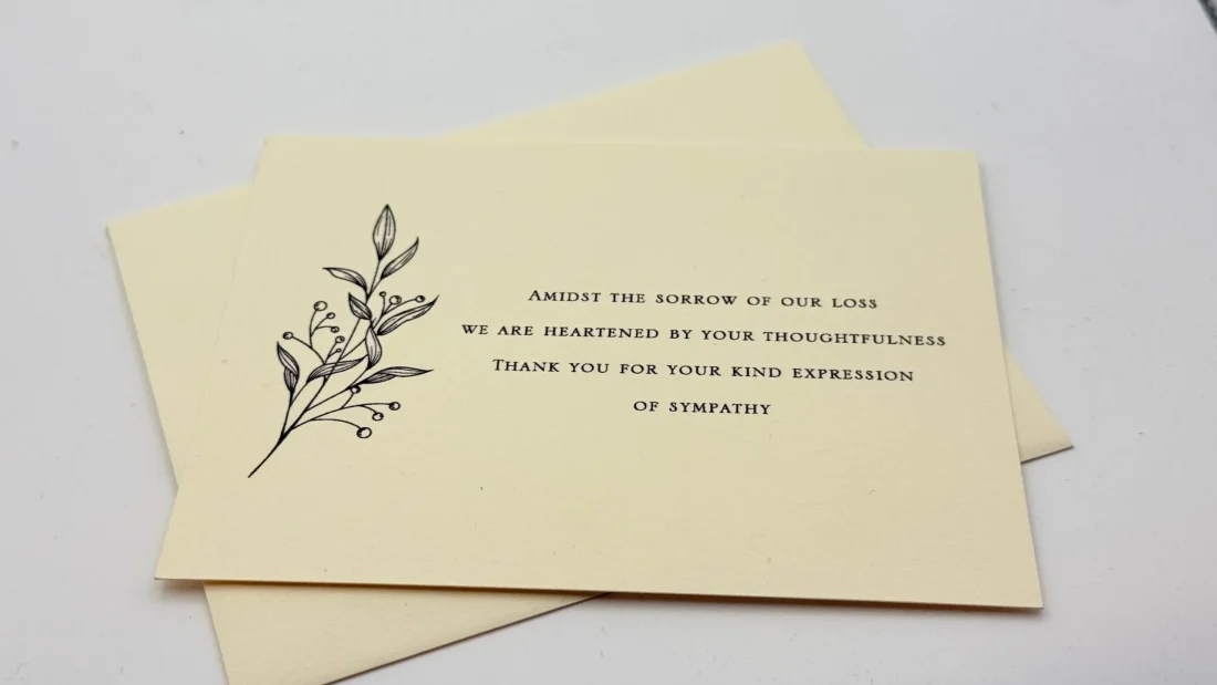 Introducing our Modern Floral Sympathy Cards, thoughtfully designed to offer grace and support during difficult times. Featuring a delicate, hand-sketched botanical illustration, these condolence cards come with matching envelopes, making them a timeless choice for expressing your heartfelt gratitude and sympathy.