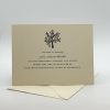 Jewish sympathy thank you card on ecru stock with a Tree of Life and Star of David, reading 