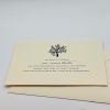 Jewish sympathy thank you card on ecru stock with a Tree of Life and Star of David, reading 